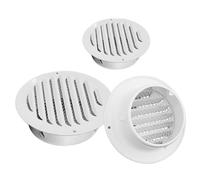 Grille de ventilation ronde en acier inoxydable Grilles d'aération exterieur pour sortie d'air Idéal pour plafond de cuisine et de salle de bain d'Évacuation d'Air(Argent,120mm/4.7in)