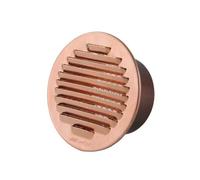 Grille de ventilation ronde en cuivre DN 200, finition cuivrée