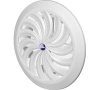 Grille de ventilation ronde en plastique blanc avec fermeture à insectes 88 - Diamètre : 100, 110, 120, 125, 150 mm