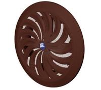 Grille de ventilation ronde en plastique marron avec fermeture à insectes - Diamètre : 100, 110, 120, 125, 150 mm