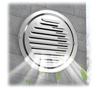 Grille de Ventilation Ronde, Grille D'aération en Acier Inoxydable Avec Moustiquaire Intégrée Pour Salle de Bain Cuisine Couvercle D'aération Murale 70mm/80mm/100mm(201 stainless steel,100mm/4in)