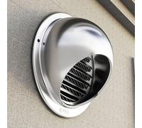 Grille De Ventilation Ronde Pour Cuisine, Grille D'Aération En Acier Inoxydable Ø 80/120/180/200mm, pour Ventilations et Conduits d'Échappement Sortie D'évacuation Décoration Murale(130mm)