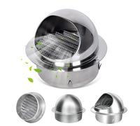 Grille De Ventilation Sortie D'évacuation Résistant Aux Intempéries Pour Conduits Ø 50 À 300 Mm, Sortie D'aération Décoration Murale Grille D'aération Hotte Circulation De L'air(110mm)