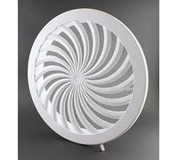 Grille de ventilation T87 - Diamètre de 315 mm - Avec moustiquaire - Ronde - Blanche - Verrouillable - Débit d'air réglable