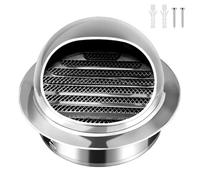 Grille de Ventilation Vide Sanitaire,grille Aération Ronde100mm 150mm Capot de Sortie D'air pour Intérieur et Extérieur Entrées et Sorties D'air Murales et de Plafond(120 mm)