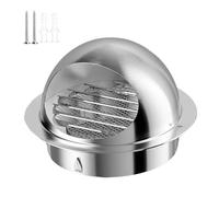 Grille de Ventilation Vide Sanitaire Grille D'aération Exterieur Ronde En Acier Inoxydable de 100/150 mm Moustiquaire Et Déflecteur Goutte À Goutte(80 mm)