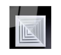 Grille de ventilation, volets de sortie d'air de climatisation centrale, hotte d'extraction en alliage d'aluminium, ventilateur d'aération, sortie d'air en forme de lait(55x55cm)