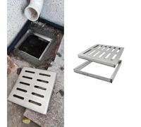 Grille de vidange amovible pour douche carrée 60 x 60 cm Garde les gouttières propres, filtre efficace et facile à nettoyer, idéal pour les salles de bains