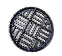 Grille de vidange de rechange en fonte de 30,5 cm - Couverture de tranchée ronde très résistante pour une utilisation en extérieur - Solution de drainage de sol de 35 x 3 cm