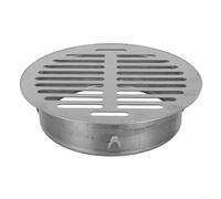 Grille de vidange de sol en acier inoxydable pour toit extérieur et balcon Design anti-blocage avec grande capacité de drainage pour tuyau en PVC argenté 50 mm Tube de 150 mm