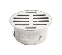 Grille de vidange de sol pour toit extérieur et balcon, manchon rond anti-blocage en acier inoxydable compatible avec tuyau en PVC, couvercle de drainage de jardin (tube de 75 mm)