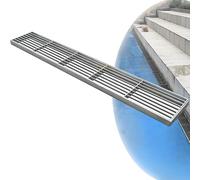 Grille de vidange de tranchée en acier inoxydable pour une utilisation en extérieur, couvercle de grille en métal durable, grille d'égout de rechange pour garages, parkings, parcs et routes de ville