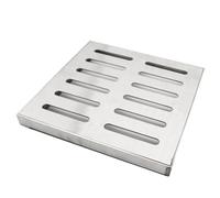 Grille de vidange d'égout à double rangée, en acier inoxydable 304 pour garage, cave, balcon, hôtel, puits d'eau de pluie