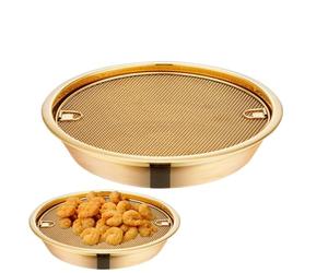 Grille de vidange d'huile multifonction, plateau en acier inoxydable, bac de filtration de graisse perforé, récupérateur résistant aux hautes températures, accessoires culinaires professionnels pour