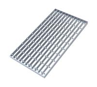 Grille de vidange en acier galvanisé robuste, couverture de tranchée en métal durable pour une utilisation piétonne, idéale pour les cours, les usines et les chantiers de construction