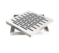 Grille de vidange en acier inoxydable, 30 x 30 x 3 cm, accès invisible pour une utilisation en extérieur et intérieur, parfait pour les jardins, les cuisines et solutions élégantes aux problèmes de