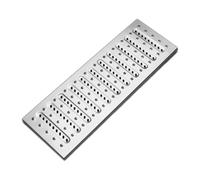 Grille de vidange en acier inoxydable 304 pour allées, terrasses, jardins, solution de drainage de l'eau robuste (58 x 35 x 2,5 cm)
