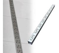 Grille de vidange en acier inoxydable de 0,9 m - Canal fin de 2,5 à 10,2 cm pour cours, Eds et eau à profil bas (5,1 x 5,1 cm)