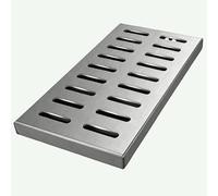 Grille de vidange en acier inoxydable, grille d'égout à double rangée pour garage, balcon, sous-sol, couverture de puits d'eau de pluie