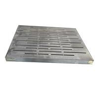 Grille de vidange en acier inoxydable pour extérieur, capacité de charge de 80 kg, couvercle de trou d'égout à drainage rapide, 40,6 x 50,8 x 2,5 cm, idéale pour les cours et les terrasses