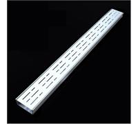 Grille de vidange fine en acier inoxydable - Kit de drainage extérieur de 1 m pour allée, trottoir, piscine, terrasse - Couvercle de gouttière en métal durable (l x H : 100 x 40 mm)