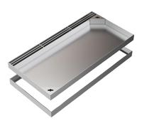 Grille de vidange invisible en acier inoxydable, 30 x 60 cm - Design élégant pour une utilisation en extérieur, égout, drainage de l'eau de pluie, cour, bord de rue