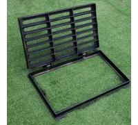 Grille de vidange puisard en fonte | Grille multiple de drain de fonte de tailles for le drainage de rue d'usine de jardin de garage(60x40x4cm/23.6x15.7x1.6in)