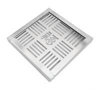 Grille de vidange robuste en acier inoxydable pour puits d'eau de pluie 200 x 200 mm (200 x 200 x 200 x 2 mm)