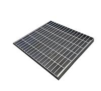 Grille de vidange robuste et cadre pour la gestion des eaux pluviales - Solution de chaussée durable pour un drainage efficace de la cour, design robuste pour un débit d'eau optimal