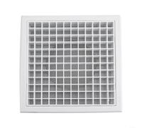 Grille d'échappement avec grille de protection en acier et cadre en ABS, conçue pour une installation murale et avant-toit, utilisée pour la ventilation et la circulation de l'air (100)