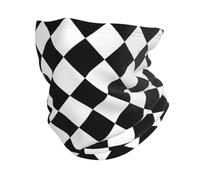 Grille D'Échiquier Cache-Col Étanche À La Poussière Echarpe Gaiter Anti-Solaire Bande De Cheveux pour Extérieur Jogging Cyclisme 30X26Cm