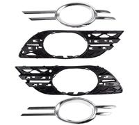 Grille décorative chromée pour phare antibrouillard compatible avec Mercedes W211 E200 E180 E300 (kit de grille d'aération pour phares antibrouillard, pare-chocs)