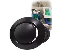 Grille décorative d'entrée et de sortie d'air intérieure for climatisation centrale, avec maille de ventilation, for de chauffage, ventilation et climatisation (CVC)(Black,125mm/4.9",Disc)