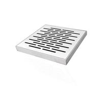 Grille d'égout, Couvercle de puits d'eau pluviale, Grille d'évacuation carrée avec Cadre, Acier Inoxydable 304, épaisseur 2 mm (150 x 150 x 20 mm)