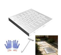 Grille D'égout Extérieure en Acier Inoxydable, Nondérapante Grille de Drainage 3 Mm D'épaisseur pour Allée et Terrasse(30x30cm/12x12in)