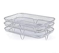 Grille Déshydratation Acier Inoxydable 3 Niveaux Empilable(Rectangle 1#) | Acier inoxydable pour durable, conception empilable 3 niveaux, gain de place optimal, compatible multi-marques