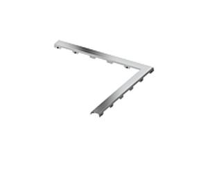 grille design match0 TECE 611082 acier inoxydable poli, 1000 x 1000 mm, pour caniveau coudé à 90°