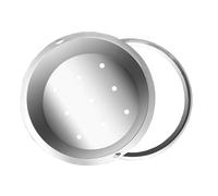Grille d'évacuation carrée en acier inoxydable de 61 cm avec poignée, idéale pour les espaces urbains, les jardins, les routes et les pelouses (60 cm), solution durable et élégante
