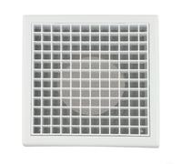 Grille d'évacuation d'air frais pour ventilation murale ou plafond avec maille de protection et construction en plastique durable pour intérieur et extérieur (150)