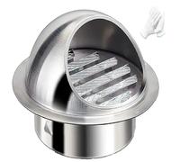 Grille D'évacuation D'air Ronde, Grille de Ventilation Protection Contre les Insectes, Grille Ventilation Exterieur Évacuation et Entrée D'air,Garage Climatiseur Camping-car Cuisine(110mm/4.33inch)