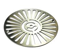 Grille d'évacuation de sol en acier inoxydable V4A brossé compatible avec | Surface brossée - Espacement des trous : 156 mm - Remplacement facile de la grille de vidange d'origine