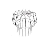 Grille d'évacuation de toit en acier inoxydable, protection anti-blocage pour gouttière ronde pour éviter que les feuilles ne s'encrassent les tuyaux de descente, convient aux tuyaux de drainage de 50