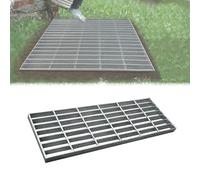 Grille d'évacuation en acier galvanisé - Solut de drainage extérieur antidérapant (500 x 300 x 30 mm) - Grille d'évacuation pour un écoulement efficace de l'eau et du drainage