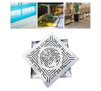 Grille d'évacuation en acier inoxydable pour drainage extérieur, 200 x 200 mm ou 300 x 300 mm avec finition brossée antidérapante, couvercle d'évacuation d'eau de pluie pour allées, jardins et espaces