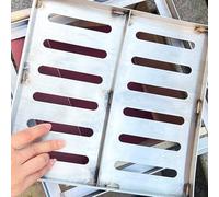 Grille d'évacuation extérieure, 10/20/30 cm, carrée, en Acier Inoxydable 304, kit de Grille d'évacuation (15 x 15 x 2 cm (5,90 x 5,90 x 0,79 po))