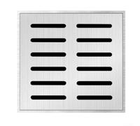 Grille d'évacuation extérieure en acier inoxydable antidérapant pour applications résidentielles et municipales - Disponible en 150 x 150 mm, 200 x 200 mm, 300 x 300 mm (300 x 300 x 20 x 2 mm)