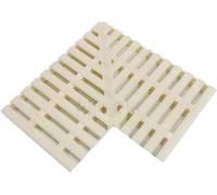 Grille Dévacuation Robuste pour Piscines, Terrasses, Allées Et Espaces Commerciaux - Conception avec Caniveaux Dangle Et De Jonction, Solution Dévacuation des Eaux Durable White 18x18cm-2 Pieces