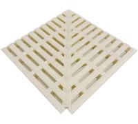 Grille Dévacuation Robuste pour Piscines, Terrasses, Allées Et Espaces Commerciaux - Conception avec Caniveaux Dangle Et De Jonction, Solution Dévacuation des Eaux Durable White 30x30cm-1 Pieces