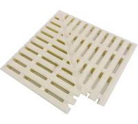 Grille Dévacuation Robuste pour Piscines, Terrasses, Allées Et Espaces Commerciaux - Conception avec Caniveaux Dangle Et De Jonction, Solution Dévacuation des Eaux Durable White 25x25cm-2 Pieces