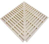 Grille Dévacuation Robuste pour Piscines, Terrasses, Allées Et Espaces Commerciaux - Conception avec Caniveaux Dangle Et De Jonction, Solution Dévacuation des Eaux Durable White 35x35cm-1 Pieces